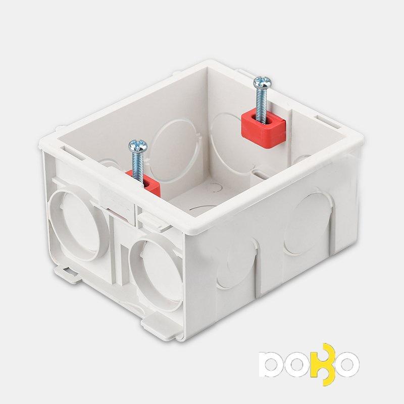 Đế âm tường cho ổ cắm điện vuông cao cấp DoBo Korea - Hàng chính hãng - Đế chôn âm tường chống cháy 86x86x50mm