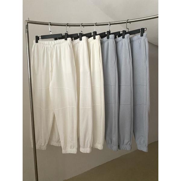 Quần thun jogger trắng basic white Margot Pants Lnd