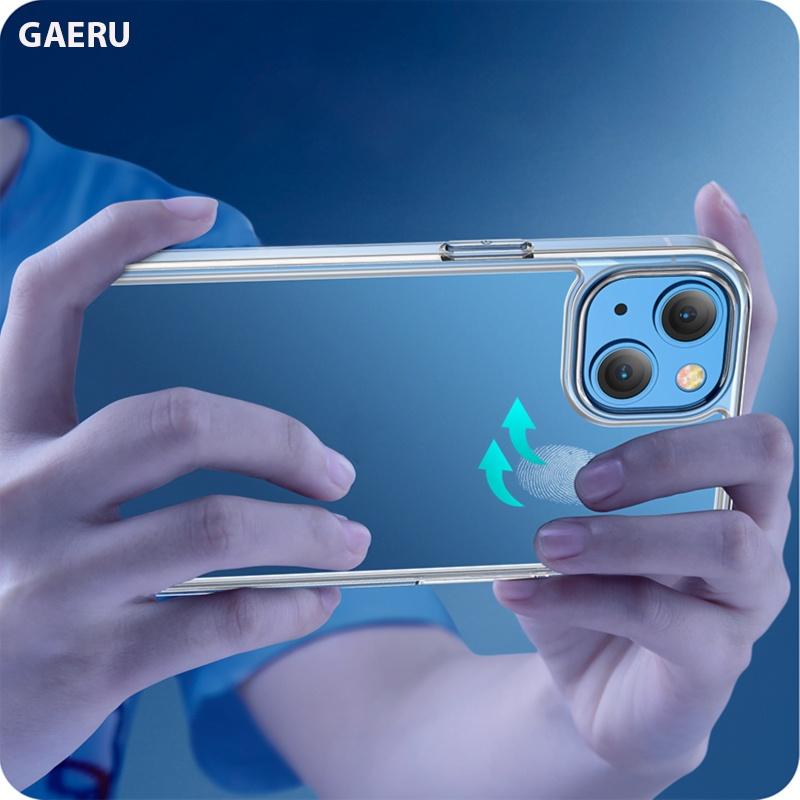 Ốp lưng trong suốt GAERU cho iphone XR XS 11 12 13 Pro Pro Max