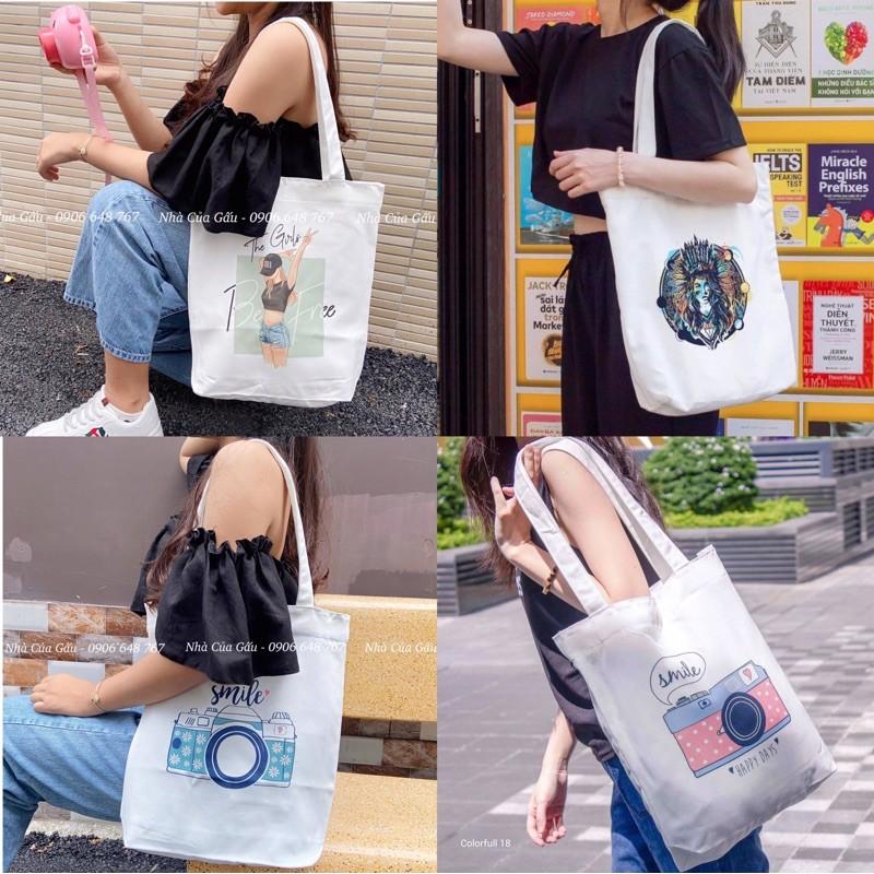 Túi tote vải canvas xịn tổng hợp nhiều mẫu