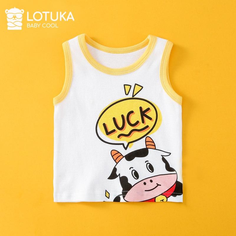 Áo ba lỗ bé trai bé gái LOTUKA dễ thương, quần áo cho bé mặc nhà, Bộ quần áo trẻ em mùa hè 4-18kg