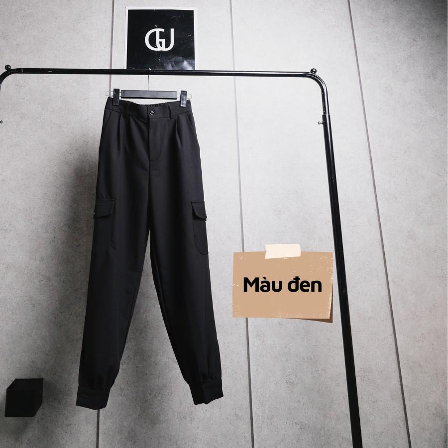 Quần Kaki Túi Hộp Nam Nữ Chất Đẹp Không Nhăn Xù, Form Dáng Jogger Màu Be Đen Basic, Có Túi Hộp GUF