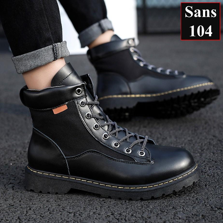 Boot Nam Da Lộn Giày Cao Cổ Nam Tăng Chiều Cao 7cm Sans104