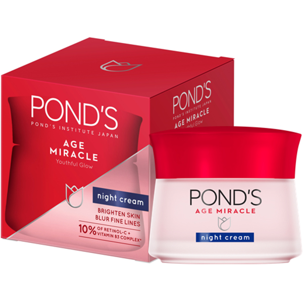 Kem Dưỡng Ẩm POND'S ngăn ngừa lão hóa Ban Đêm Dưỡng da và đều màu da (50g)