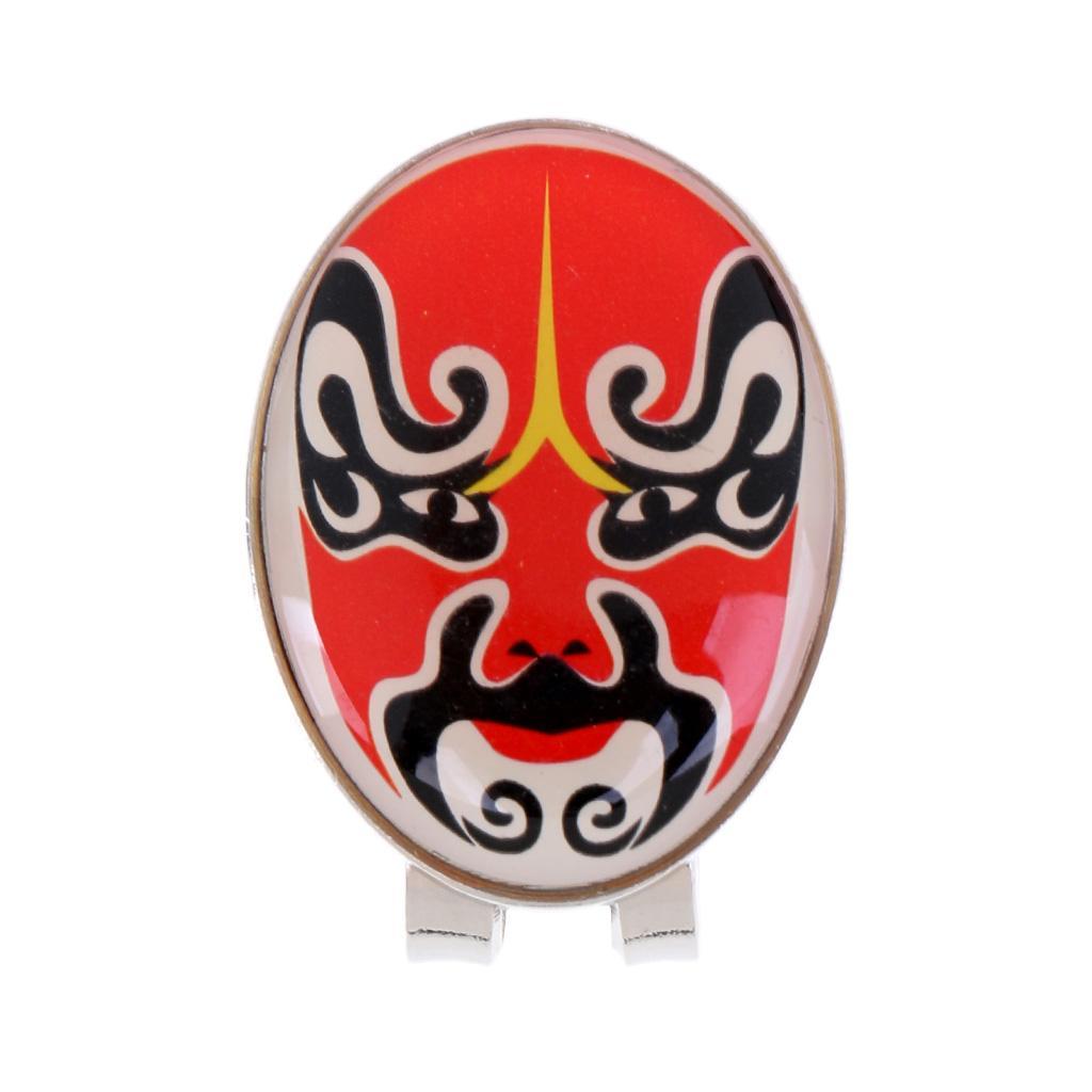 2x Mini Alloy Golf Ball Marker with  Golf Hat Clip Funny Chinese   Design - golf Gifts for Men d Women