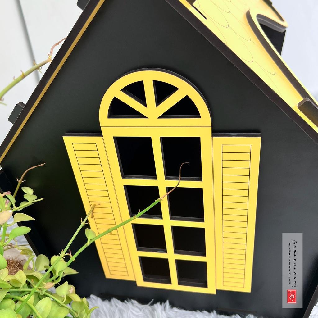 Nhà chuồng chó mèo BHP11 bằng gỗ thiết kế hiện đại lắp ghép tiện lợi