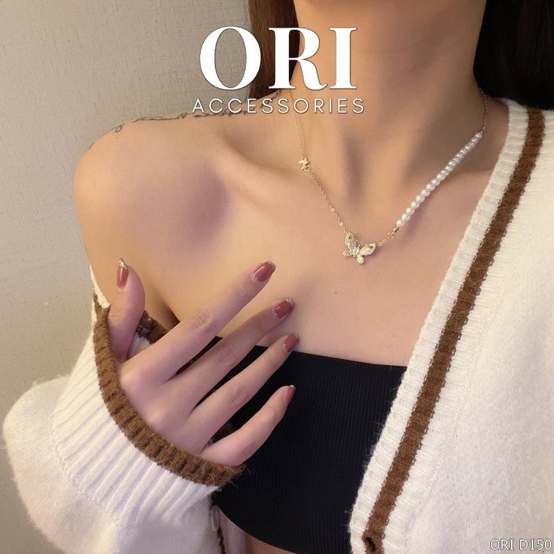 Dây chuyền nữ cánh bướm đính đá Azaria cá tính độc đáo ORI ACCESSORIES D150