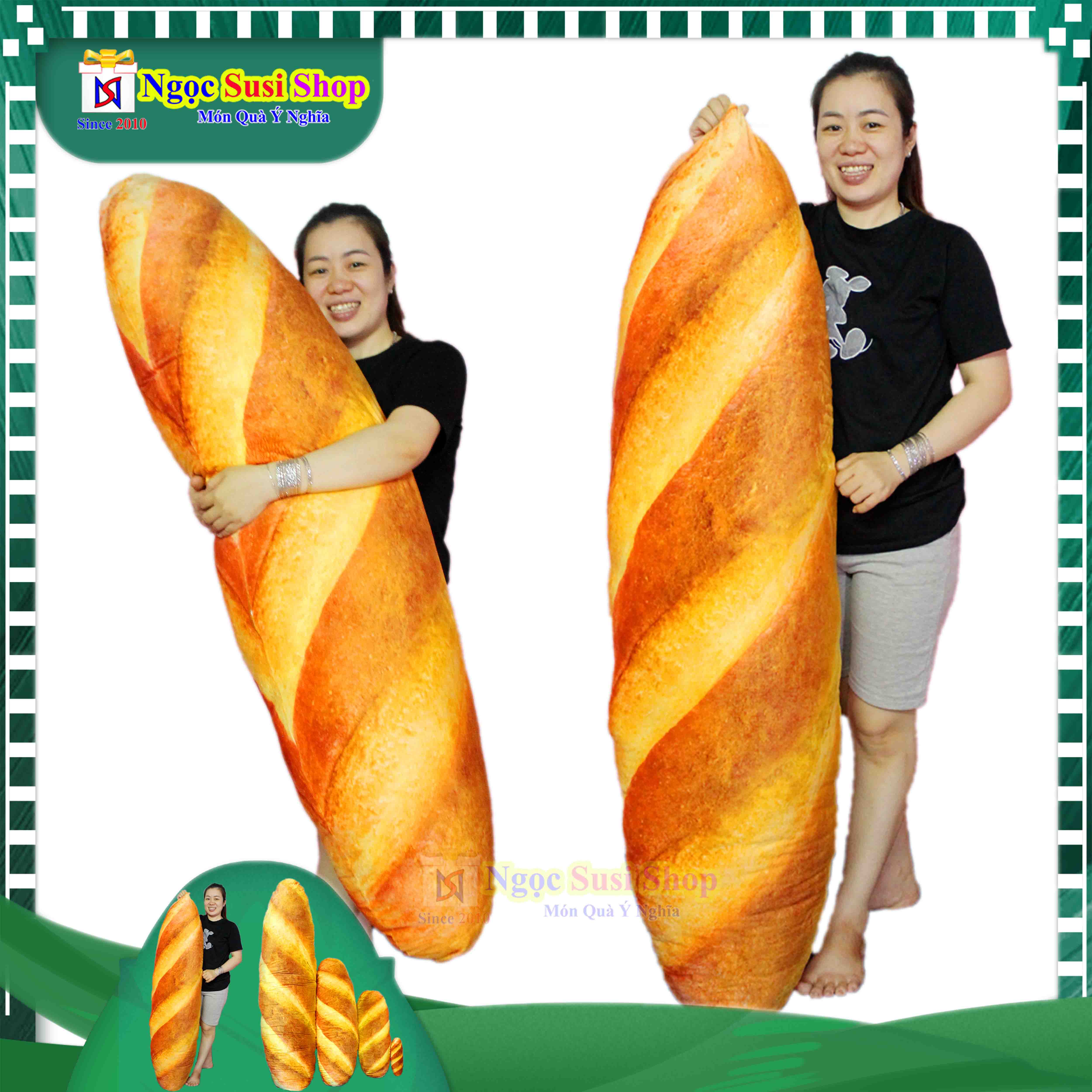 BÁNH MÌ 3D NHỒI BÔNG SIÊU TO KHỔNG LỒ SIÊU MỀM MỊN