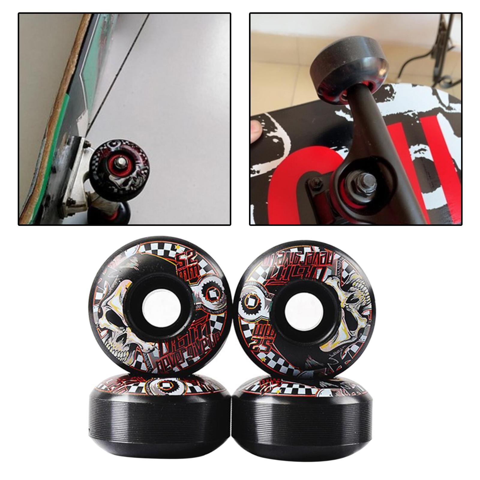 4Pack Skateboard Wheels Set 52x30mm High Strength Roller Repair Wheel Parts