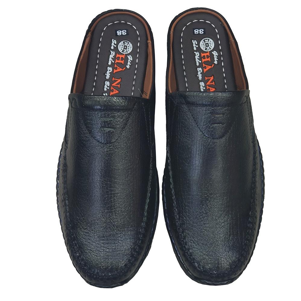 Dép Bít Mũi Nam Da Bò Thật TiTi ĐÔ Cao Cấp GSB2101d