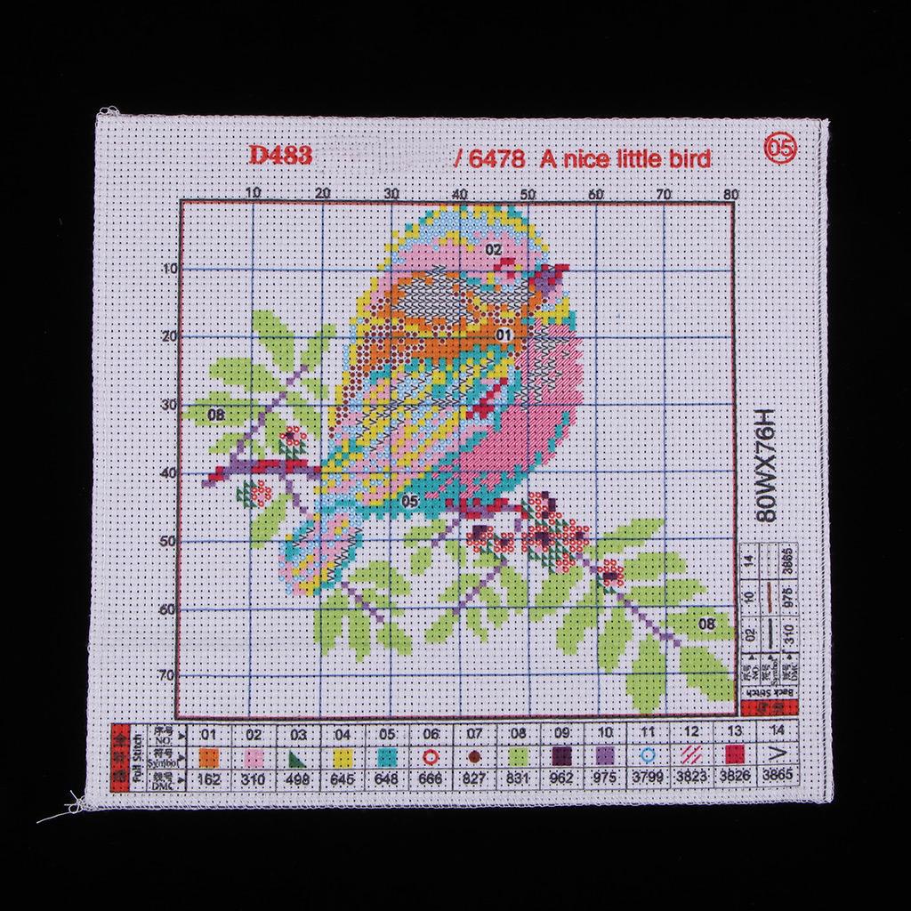 Stamped Embroidery Cross Stitch Kits Beginner Needlecrafts-Little Birds 11CT