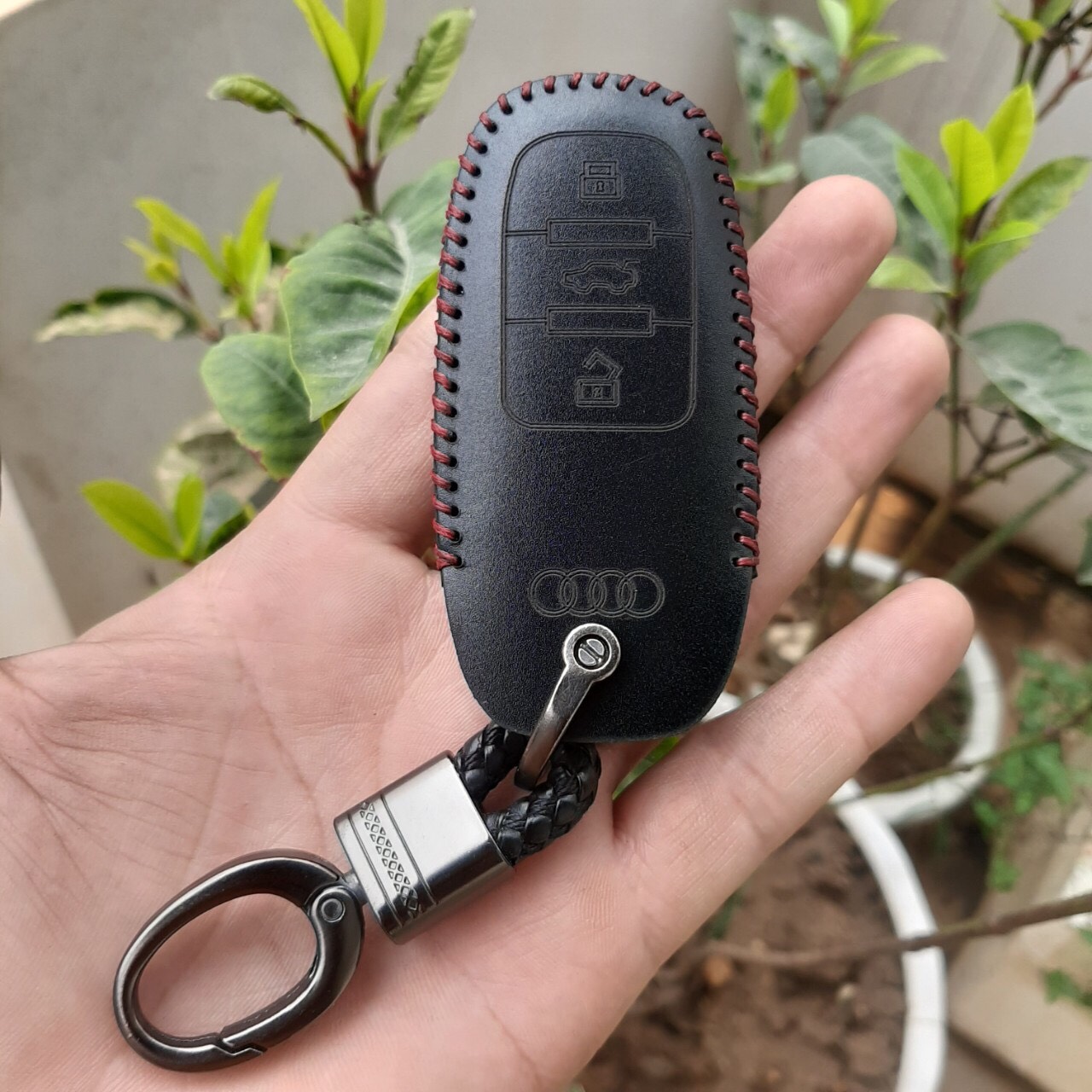 Bao da chìa khoá Audi A3, A4, A5, A6, A8, A4L, A6L, Q5, Q7. Da bò nhập khẩu, bảo hành 2 năm