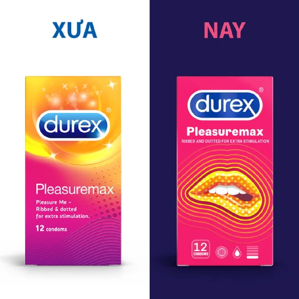 Combo 2 Bao cao su Durex Pleasuremax Hộp 12 Bao