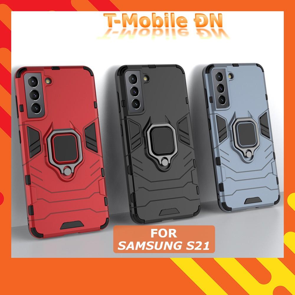 Ốp lưng cho Samsung S21 Plus Ultra iron man chống sốc kèm nhẫn xoay chống xem video bảo vệ camera
