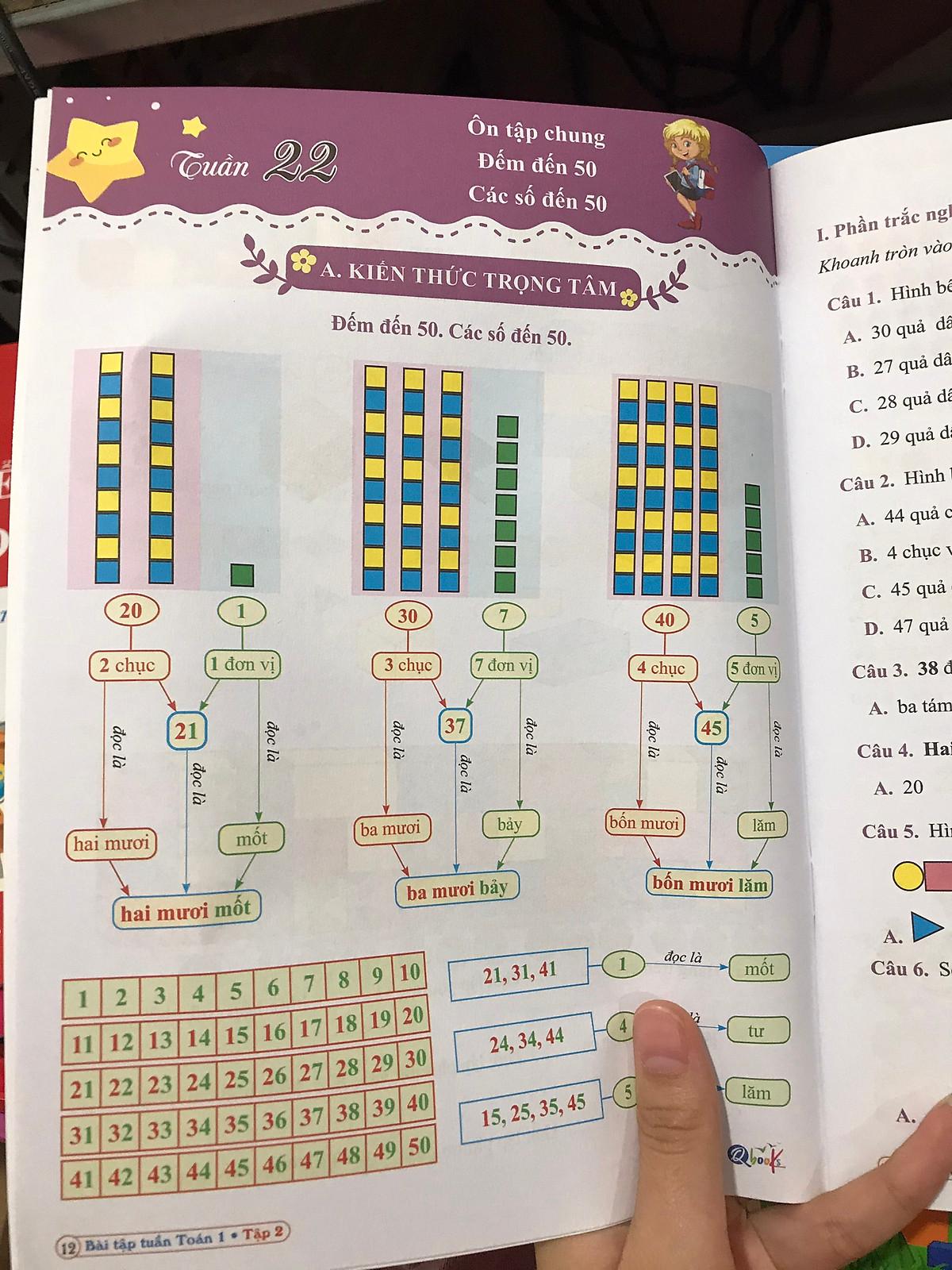 Bài tập tuần Toán 1 tập 2