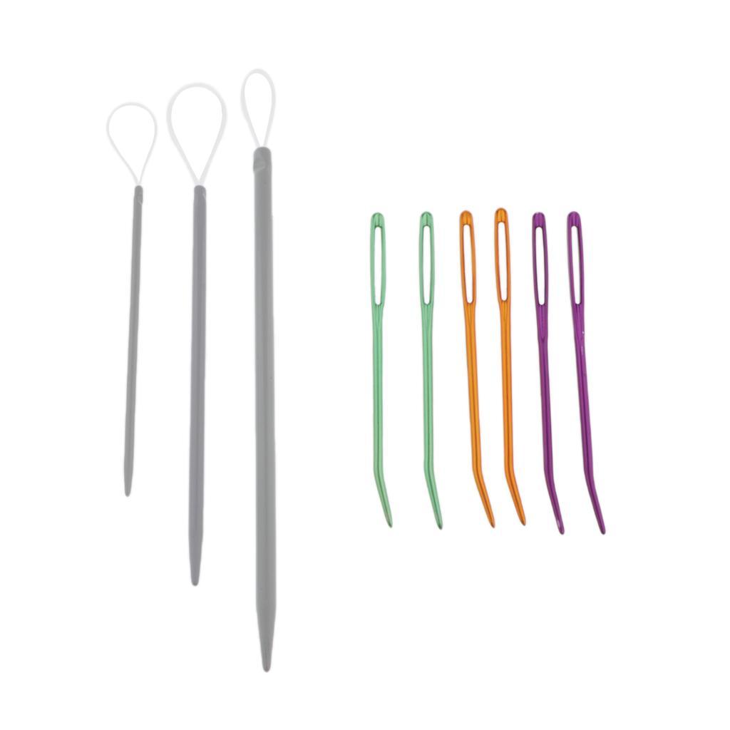 2Set Hand Sewing Knitting Darning Threading Supply & Threader