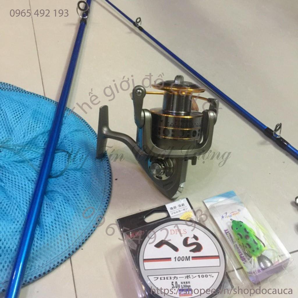 Bộ cần 2 khúc shimano 2,7 m máy lc 7000