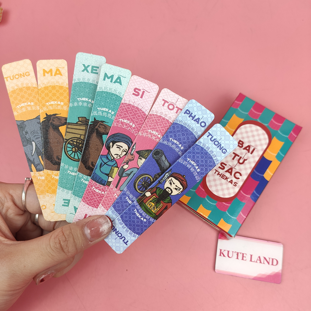 Bộ bài Tứ Sắc Board Game Thuần Việt 112 lá văn hóa dân gian Việt Nam bài lớn giấy mỹ thuật rõ đẹp