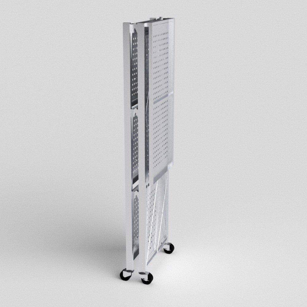 [Chính hãng Qui Phúc] Kệ xếp inox đa năng cao cấp OHAWA 3 tầng, có bánh xe di chuyển tiện lợi
