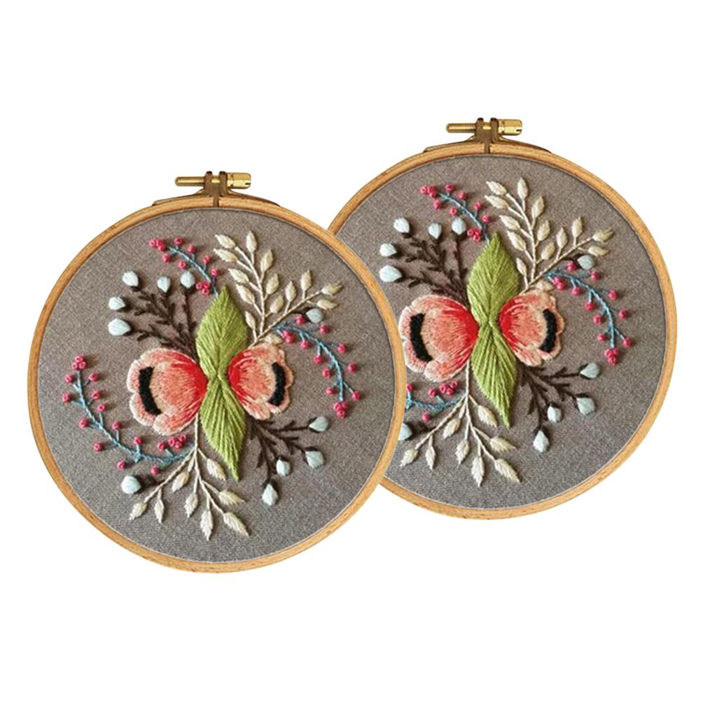 2x Embroidery Set Cross Stitch Kit, Embroidery Picture, Pre-printed Pattern