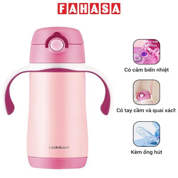 Bình Giữ Nhiệt Cho Trẻ Em Cozy Kids Straw Tumbler 330 ml - LocknLock LHC4236PIK - Màu Hồng