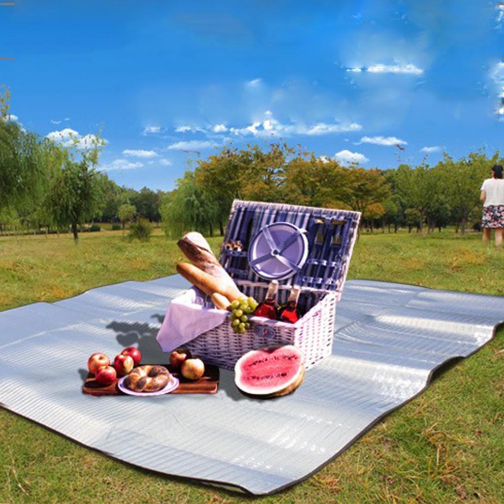 3 Set Aluminum Foil Sleeping Mattress Mat Pad for Outdoor Camping Picnic