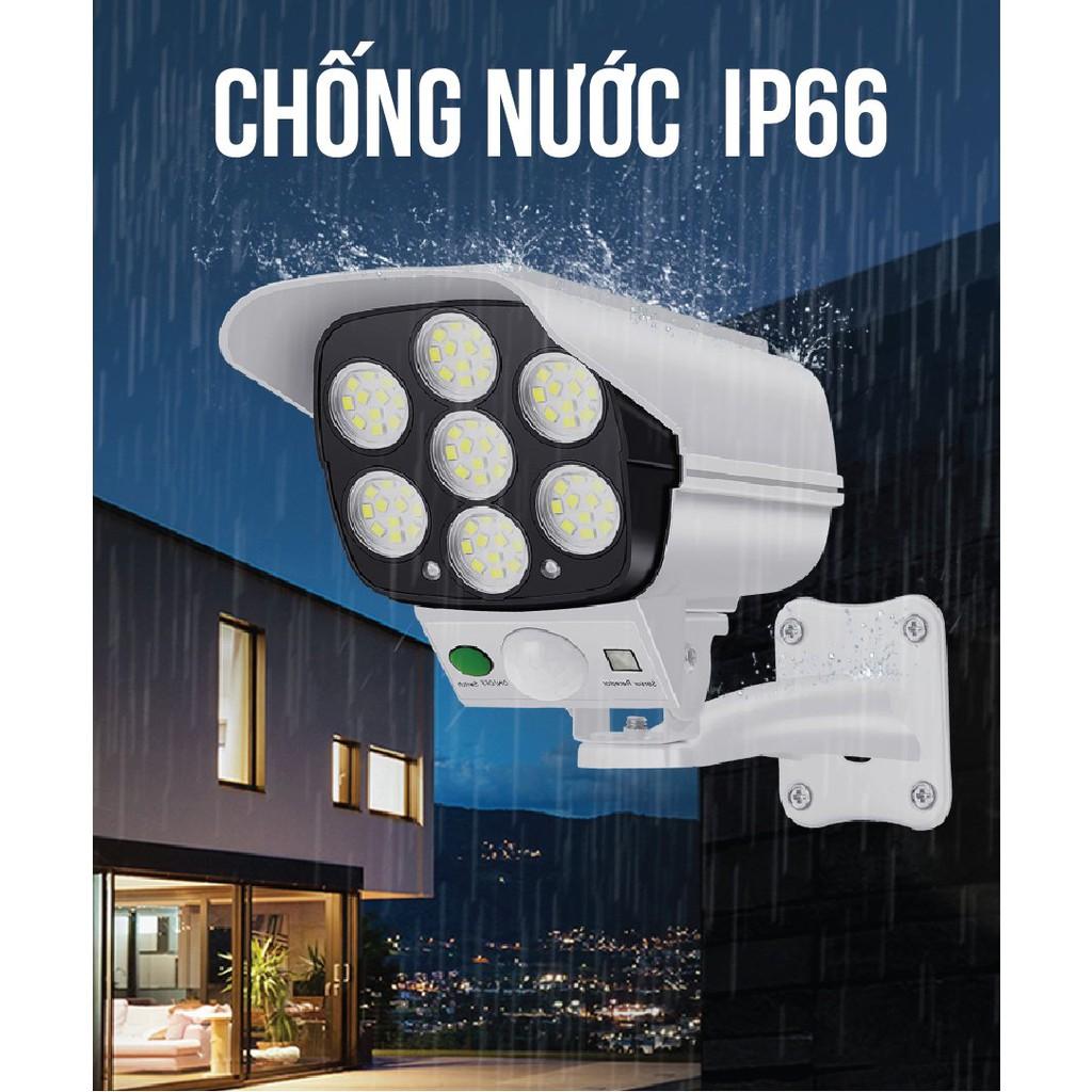 Đèn năng lượng mặt trời cảm ứng tự động BẬT TẮT có điều khiển - Giả camera chống trộm