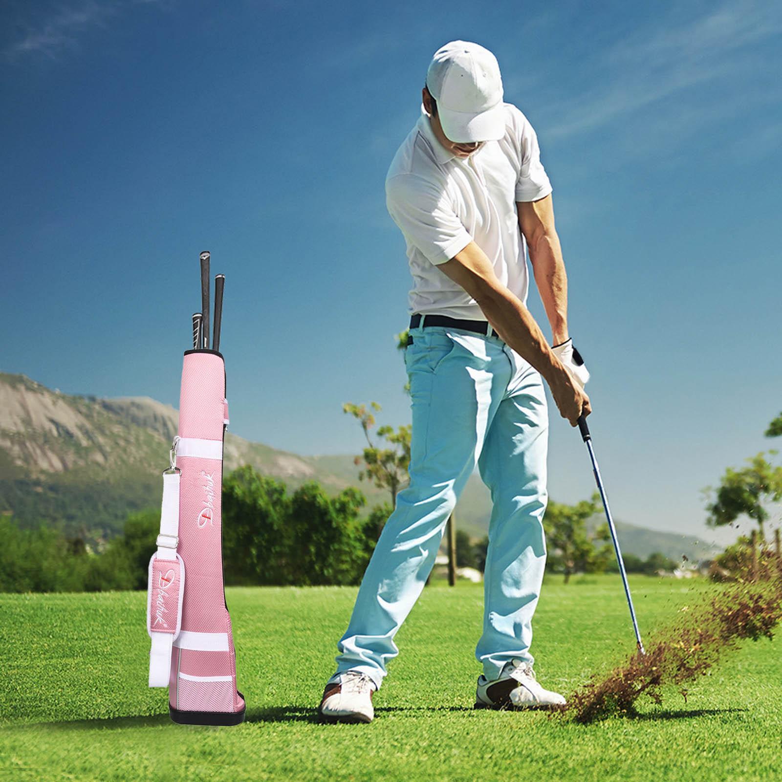 Sunday Bag Beginners Adjustable Strap Pouch Golf Club Travel Bag