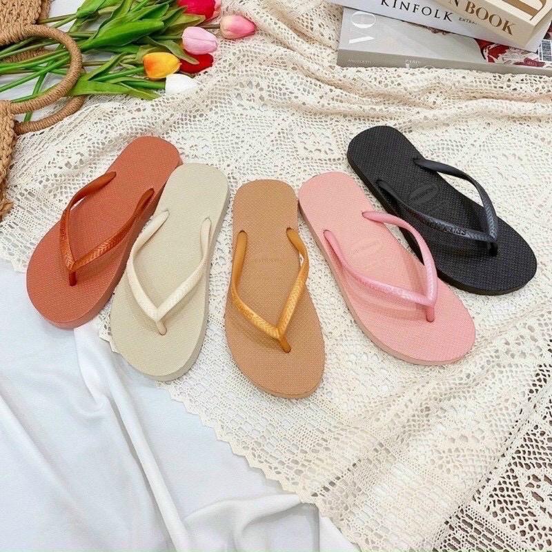 Dép kẹp Havaianas nữ thời trang siêu êm mềm đi biển đi chơi - DL111 - hồng