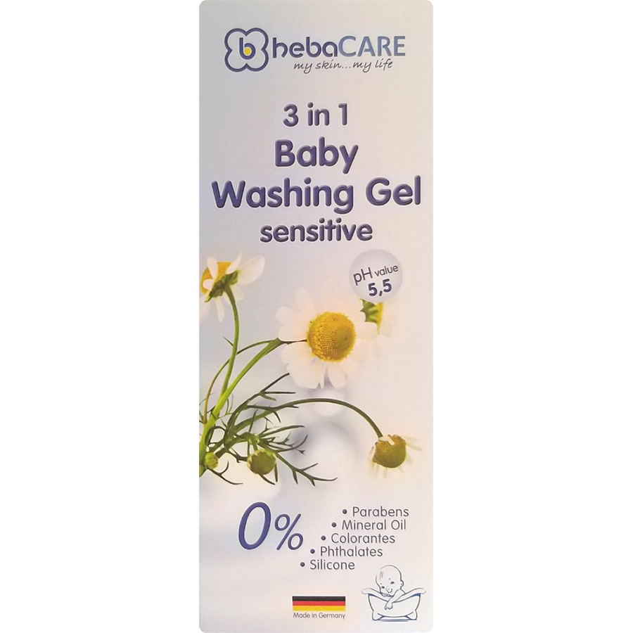 Gel Tắm Gội toàn thân cho bé (3 trong 1) Heba CARE 3 IN 1 Wash gel mild (250ml)