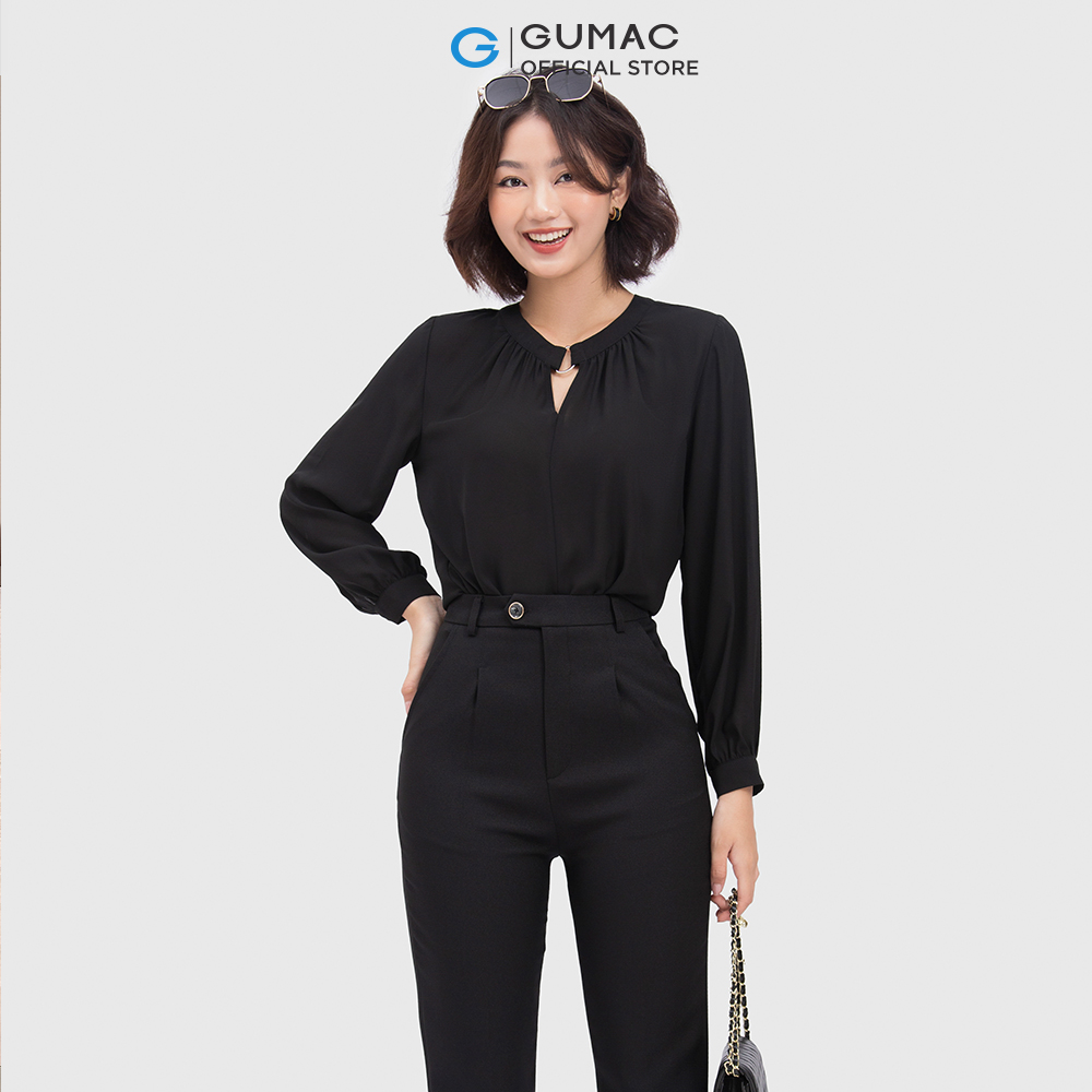 Quần tây nữ GUMAC QC04047 form cơ bản tạo kiểu xếp ly