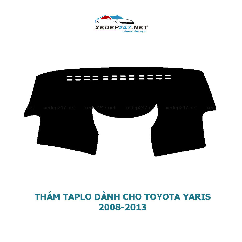 Thảm Taplo dành cho xe Toyota Yaris 2008 đến 2019 chất liệu Nhung, da Carbon, da vân gỗ
