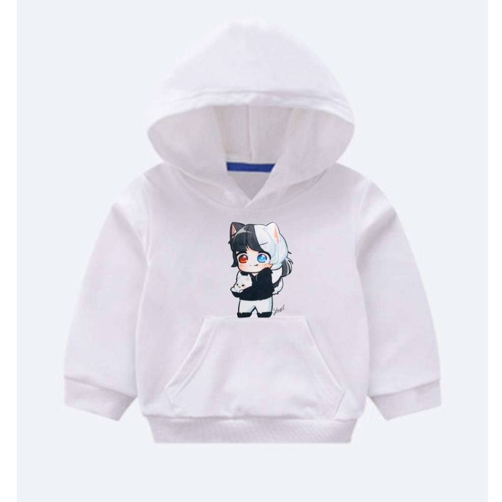 Áo khoác hoodie in hình hero team màu trắng cực chất bé trai bé gái đều mê