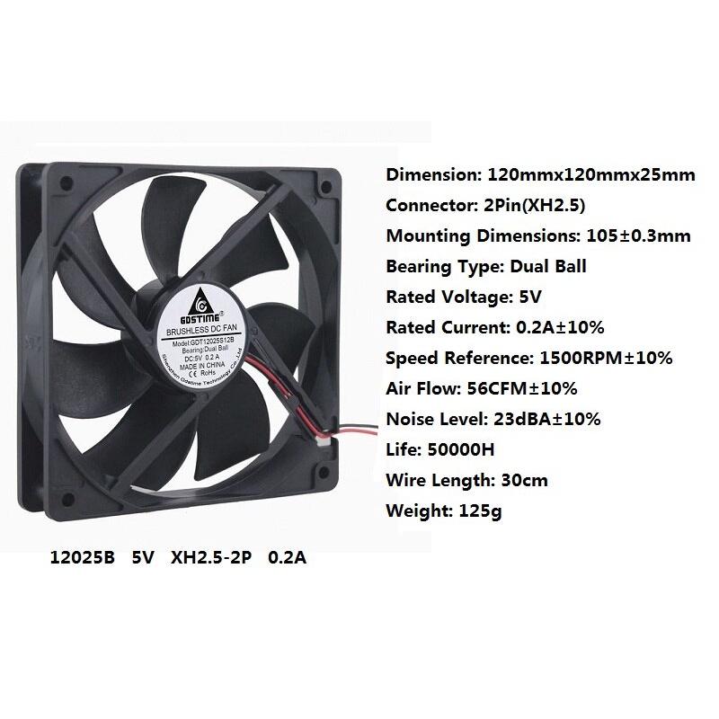 1 Pieces Gdstime 11mm x 11mm DC 1V Ball Bearing 11x11x11mm Computer PC Case Cooler Motor Cooling Fan 11cm 1111B 1Pin 0.1A