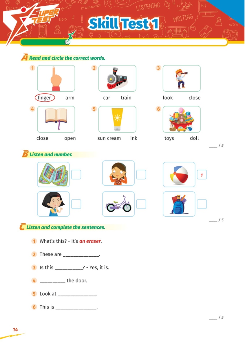 Super Test - Đề Kiểm Tra Nhanh Tiếng Anh Cho Học Sinh Lớp 2_MEGA