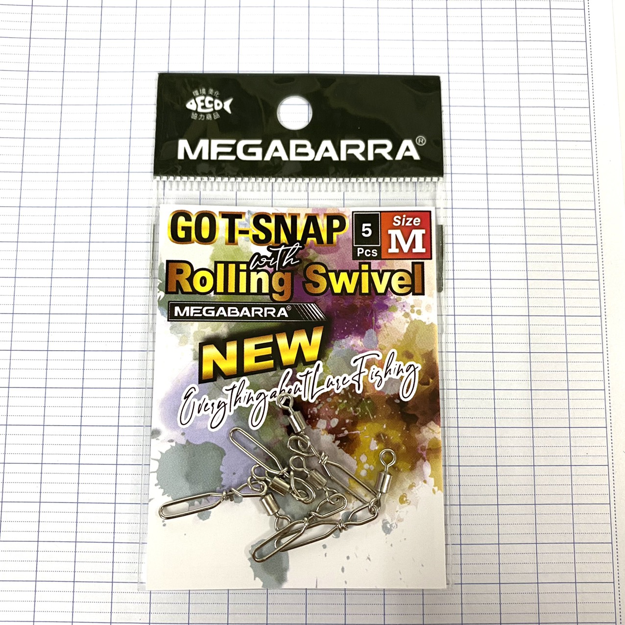 Khóa Câu Lure Megabarra Go T Snap Rolling Swivel Size S M Vỉ 5 Cái Dùng Móc Mồi Câu Lure Cá Lóc Chẽm Mú