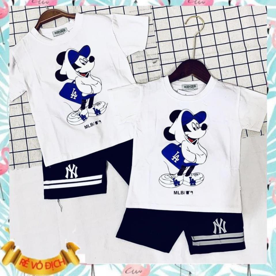 Sét Đồ, Bộ Quần Áo Cộc Tay Hình Chuột Micky