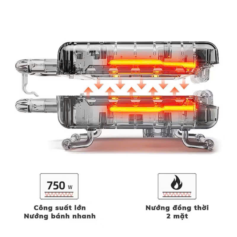 Máy Làm Bánh Hotdog Sandwich Maker Zj-201 Công Suất 750W Tiện Dụng