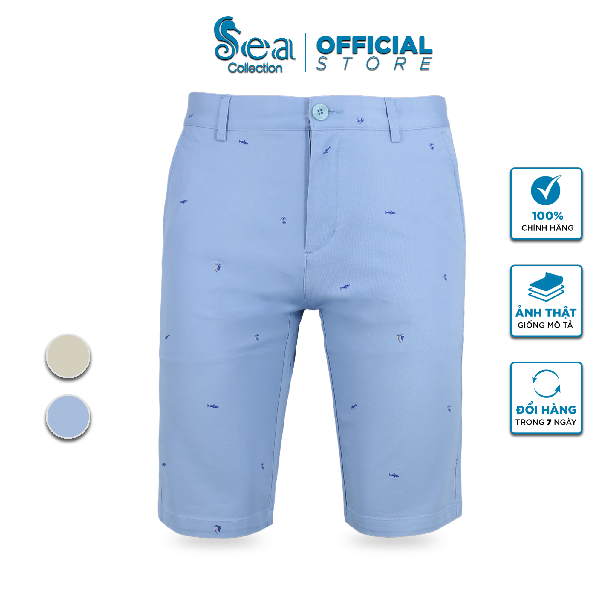 Quần Short Kaki Nam Sea Collection 6961 hoạ tiết mỏ neo