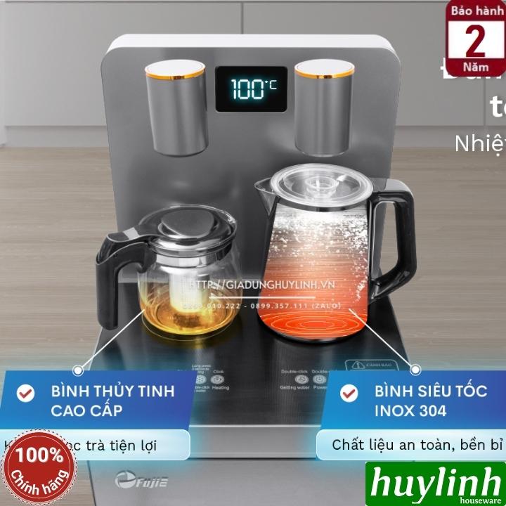 Cây nước nóng lạnh kết hợp bàn pha trà cà phê Fujie TBH1332E -  làm lạnh bằng chip điện tử - Hàng chính hãng