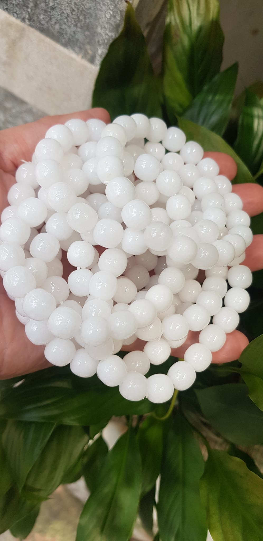 Vòng Tay Nữ Đá Ngọc Hoà Điền TRẮNG bầu Tự Nhiên Size 9li5 đẹp Màu Trắng sáng Nữ mệnh Kim Thủy Mang năng lượng tích cực may mắn tài lộc tốt công việc đeo đẹp xinh tay ạ