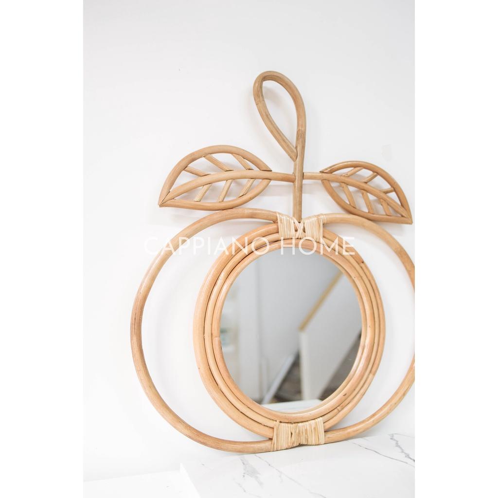 Gương quả táo, Gương mây trang trí treo tường, gương decor nhà cửa, gương soi tiện lợi | Cappiano Hom Decor