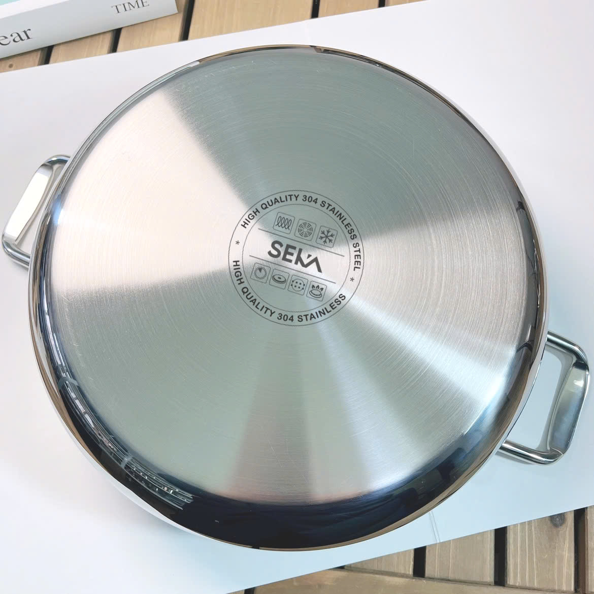Nồi Lẩu, Luộc Gà SEKA size 16, 18, 20, 22 và 26cm, Inox Cao Cấp Dày dặn đẹp, Nồi bếp từ, bếp hồng ngoại, bếp gas