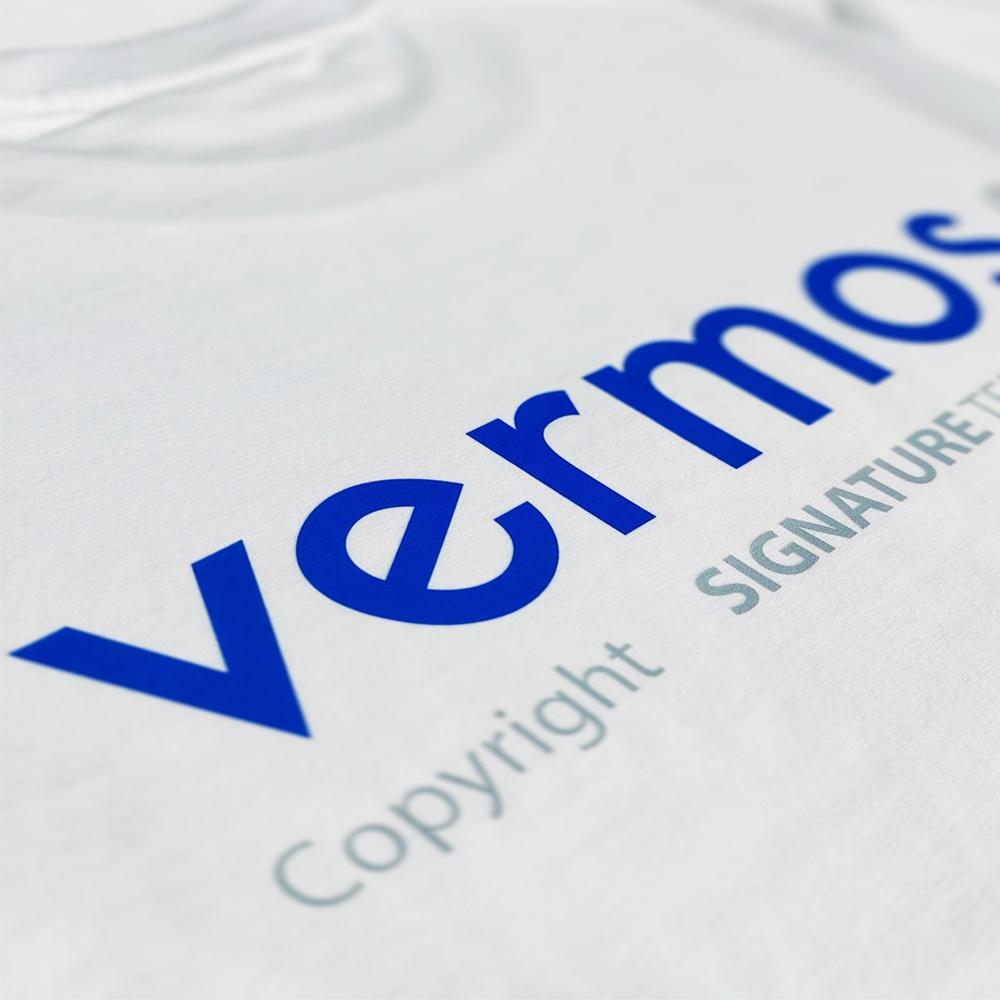 Áo Thun Vermos Signature Logo Tee White Blue