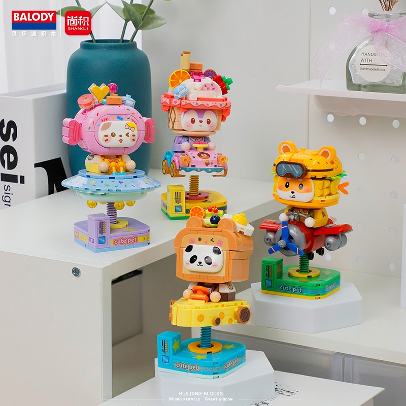 Bộ xếp hình BALODY 21249 Ốc quế giòn ngọt - Mô hình kem mini 3D - 329 chi tiết