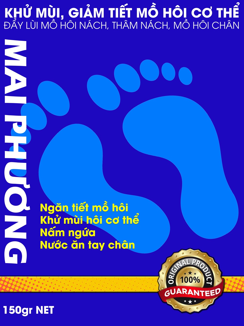 100gr Bột Phèn Chua MAIPHUONG Khử Mùi Hôi Nách Hôi Chân