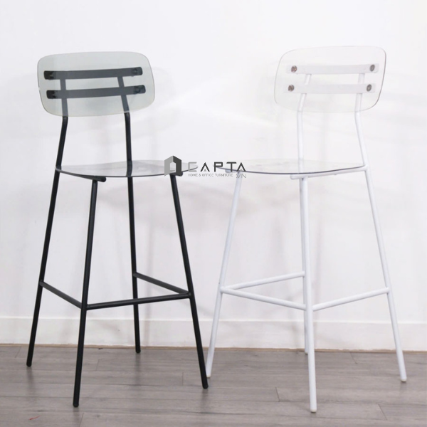 Ghế bar cố định thân nhựa trong CB01003-PC Nội thất Capta