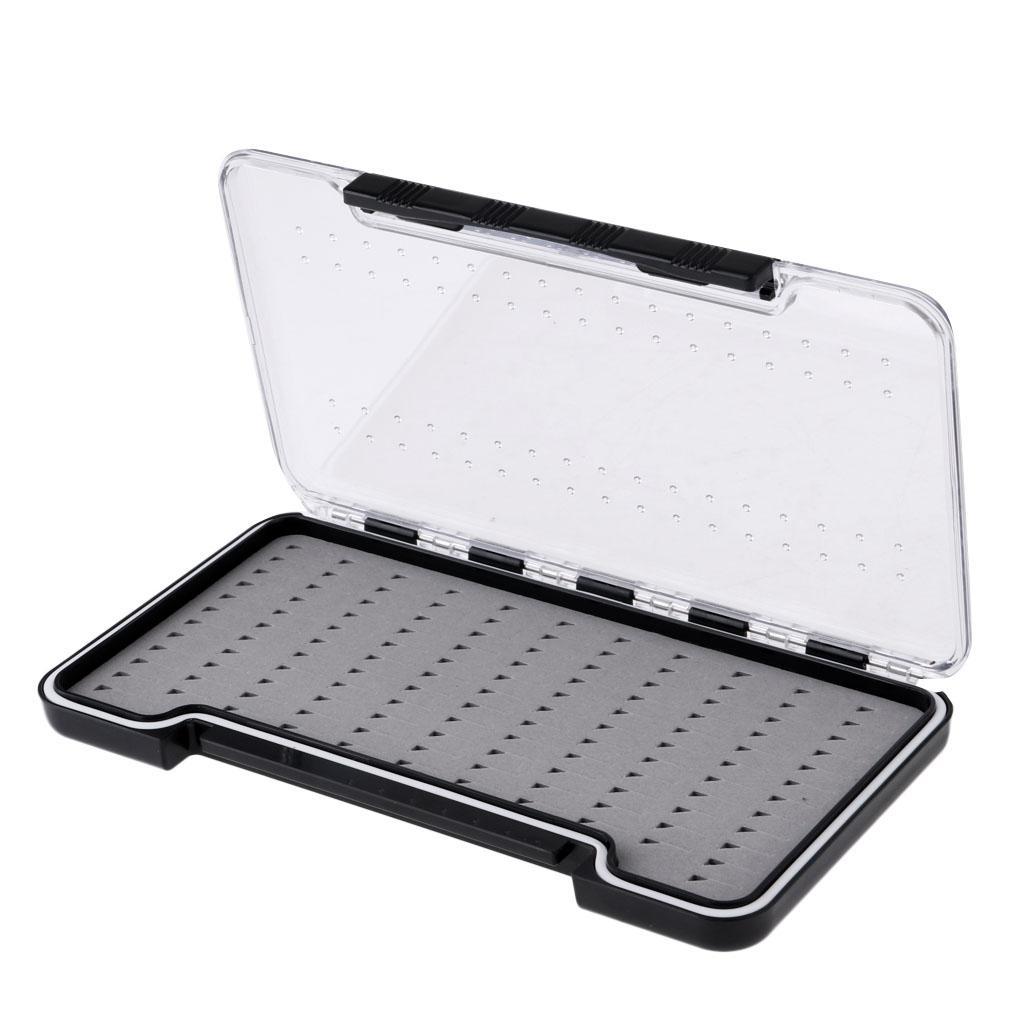 Foam Insert Fly Box Flies Fishing  Storage Transparent Lid
