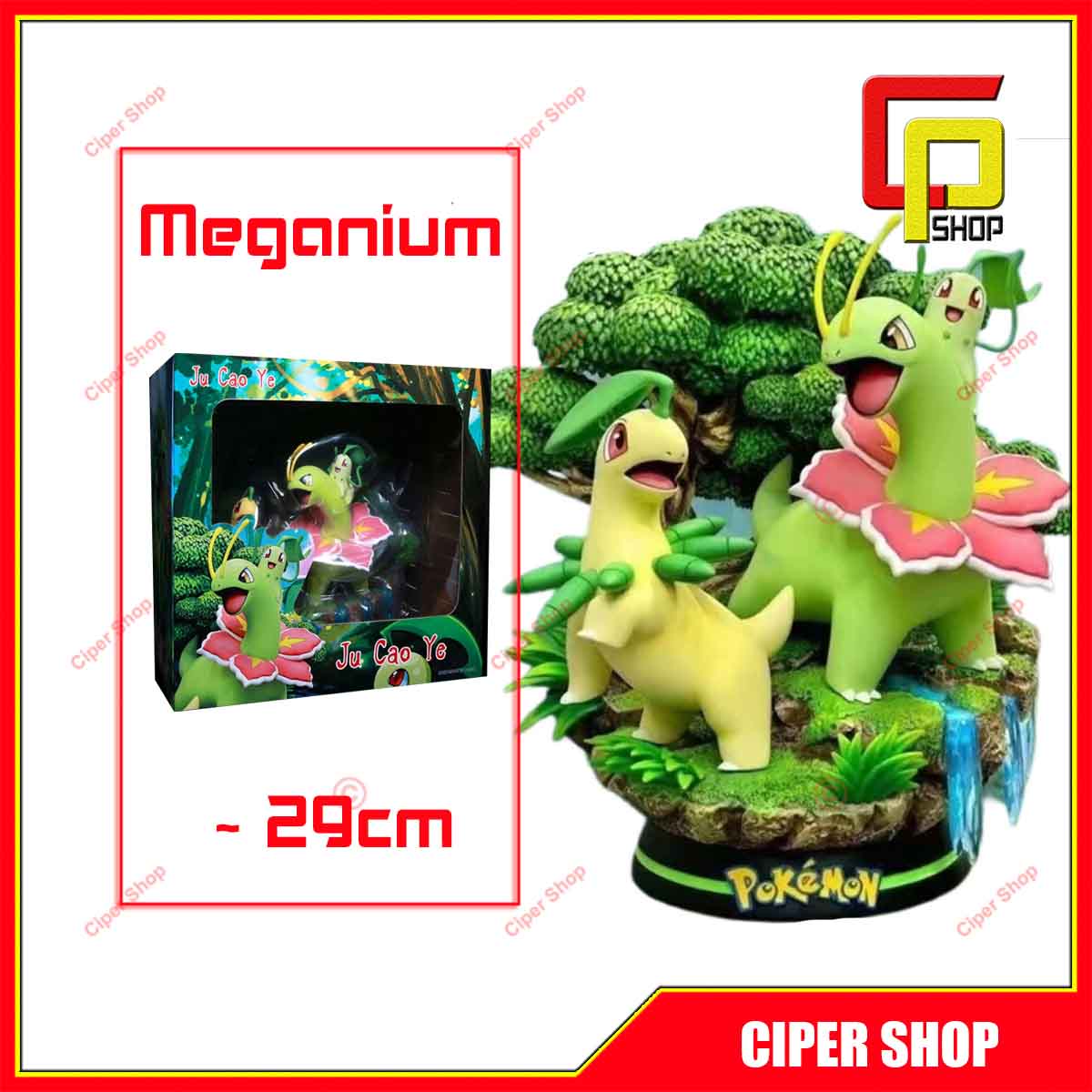 Mô hình Meganium Po ke mon - Có Led - Figure Po ke mon Mega Meganium