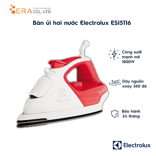 Bàn Ủi Hơi Nước Electrolux ESI5116 Orange Rose - Hàng chính hãng